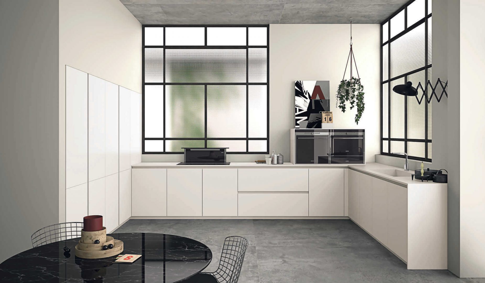 מטבח לבן doimo cucine מדגם ASPEN